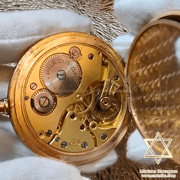 Часы карманные трёхкрышечные дореволюционные, 19 век Mugea с позолотой